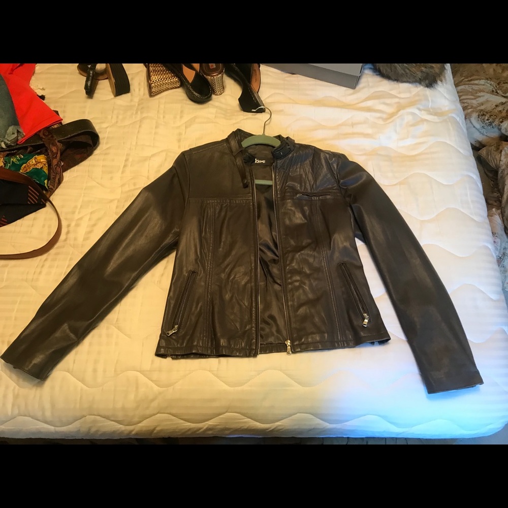 Real Leather Grey Jacket